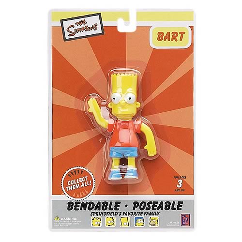 Simpsons Bart Simpson Bendable Figure